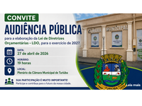 Câmara Municipal de Turiúba convida população para Audiência Pública da LDO 2027