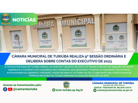 Câmara Municipal de Turiúba realiza 9ª Sessão Ordinária e delibera sobre contas do Executivo de 2023.